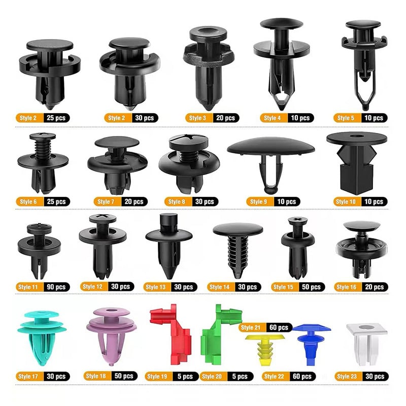 Car Fastener Clip Kit 680 Pieces Corrosion-Resistant PP Plastic