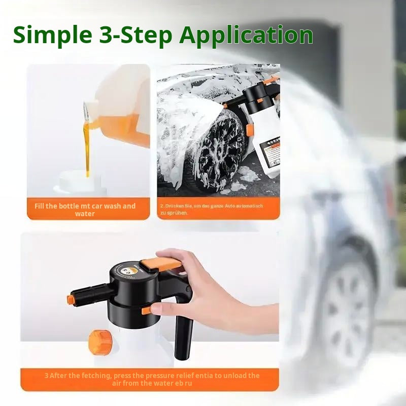 Car Foam Sprayer Cordless Rechargeable Adjustable Nozzle