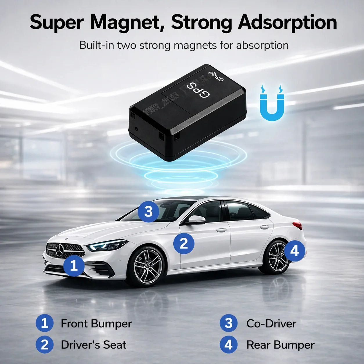 Car GPS Tracker Real-Time GSM Magnetic Mount No Subscription