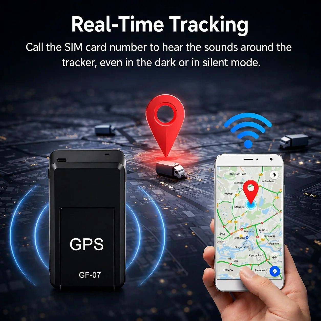 Car GPS Tracker Real-Time GSM Magnetic Mount No Subscription