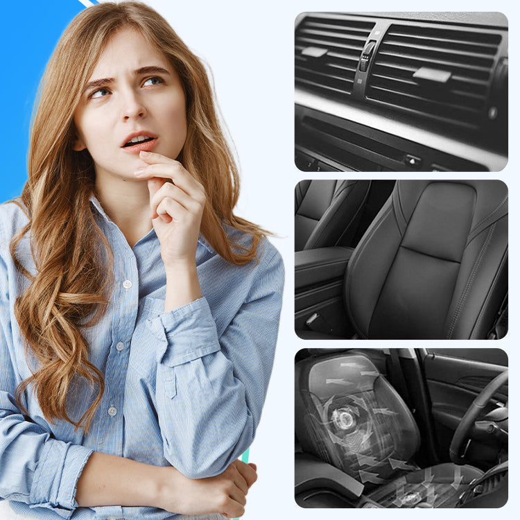 Car Headrest Fan Dual Turbine & Adjustable Nozzle