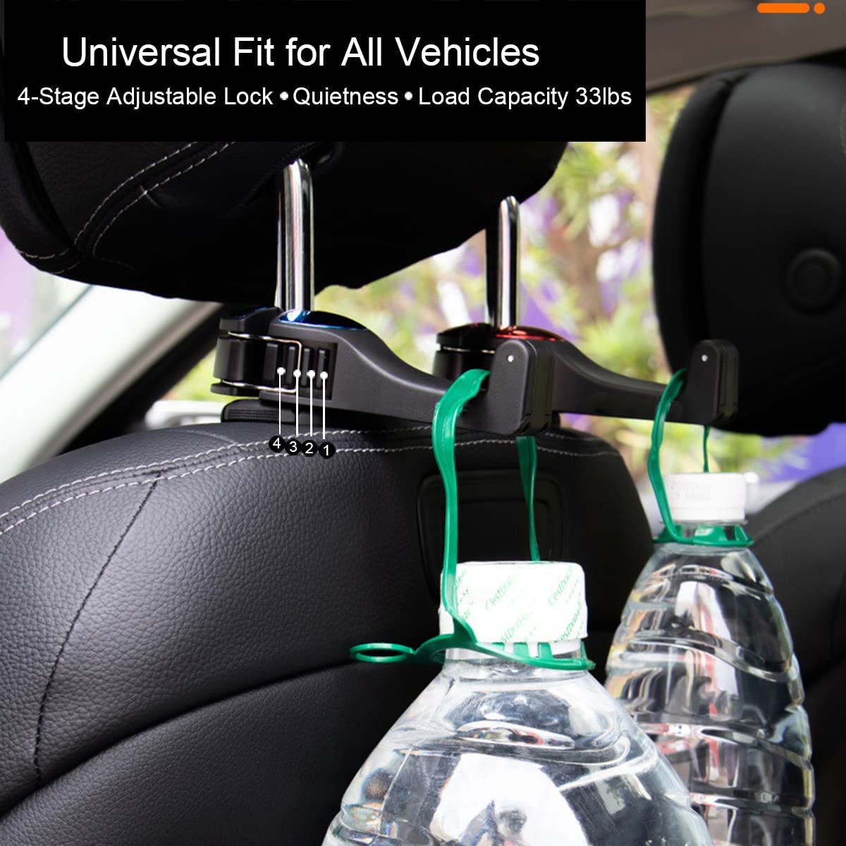Car Headrest Hook Space-Saving Non-Slip Organizer