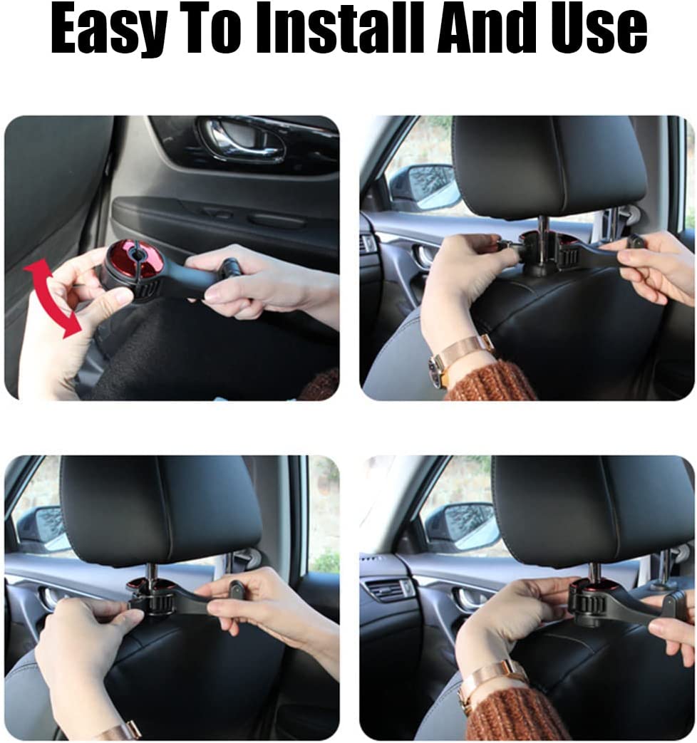 Car Headrest Hook Space-Saving Non-Slip Organizer