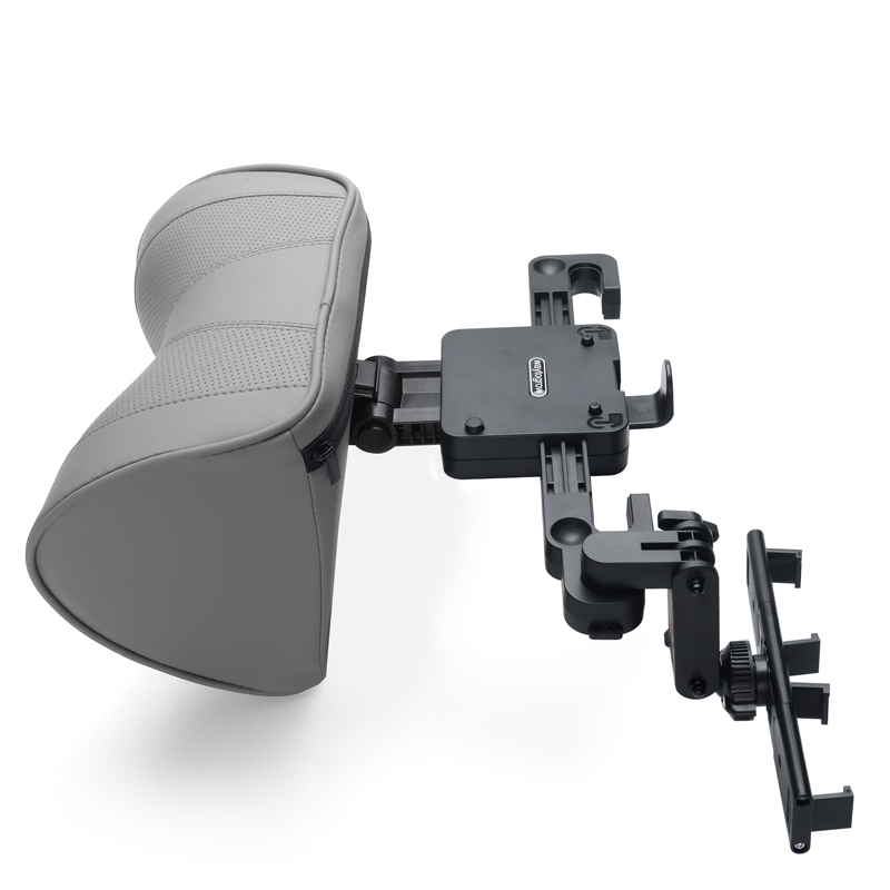 Car Headrest Pillow Adjustable U-Shaped Phone Holder & Hook