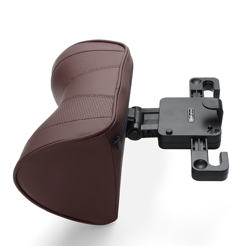 Car Headrest Pillow Adjustable U-Shaped Phone Holder & Hook