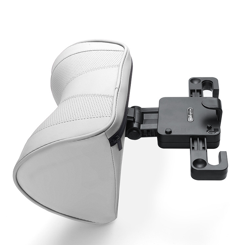 Car Headrest Pillow Adjustable U-Shaped Phone Holder & Hook