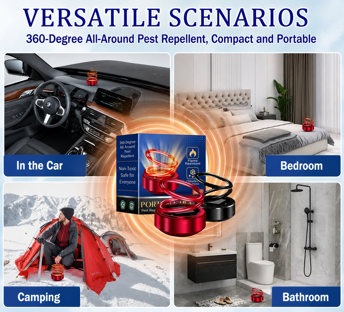 Car Ice & Snow Heater Reusable Portable No-Install