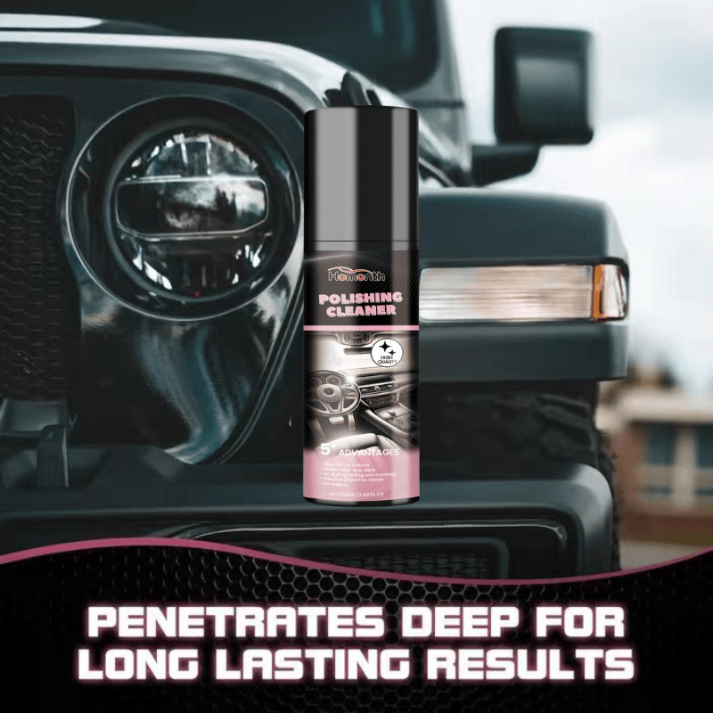 Car Interior Polish Spray Dry Non-Greasy Leather & Plastic