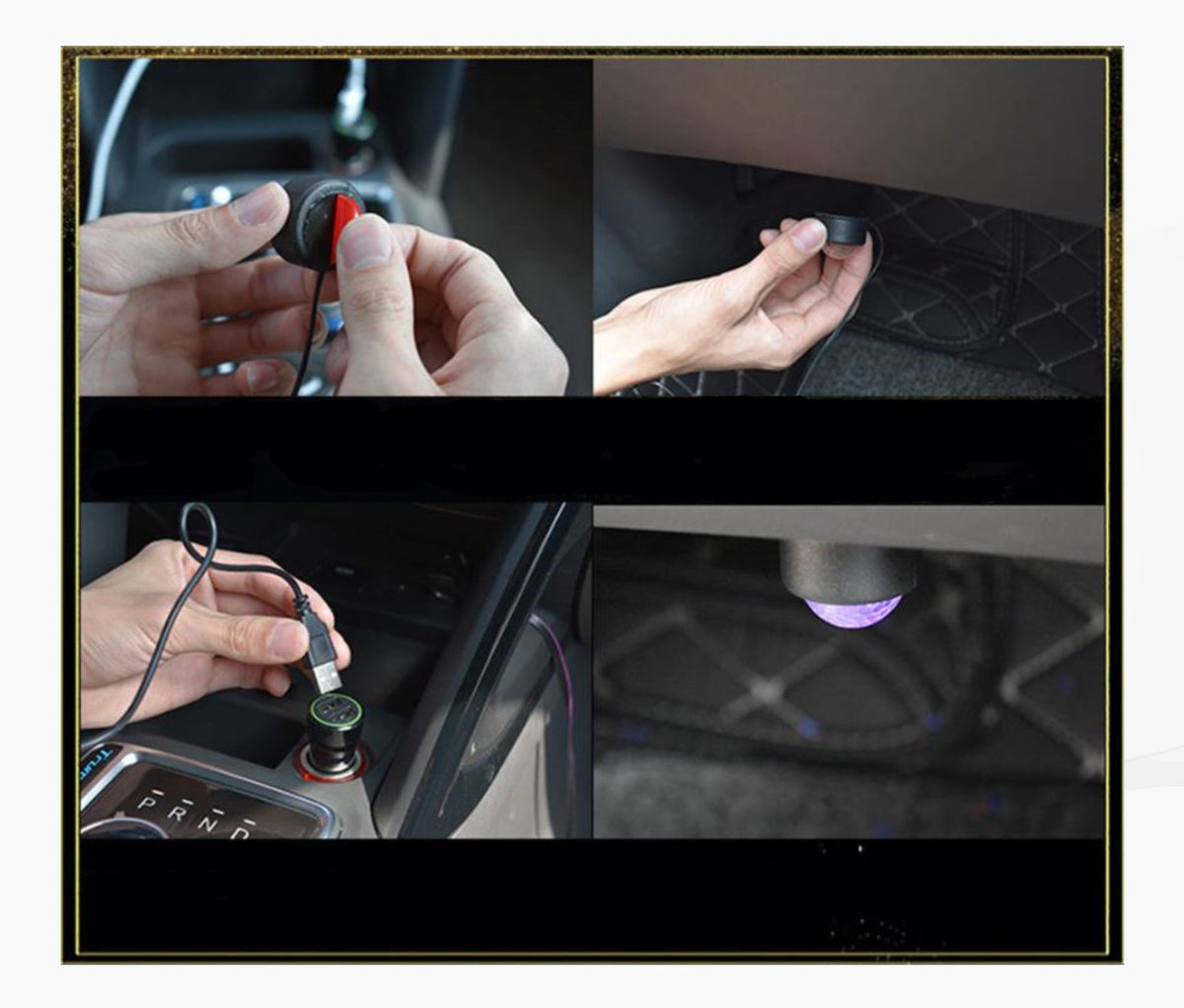 Car LED Ambient Light USB-Powered 8-Color Flexible Cables