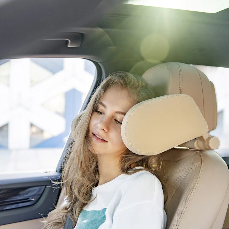 Car Neck Pillow U-Shape Adjustable Strap & Removable Cover