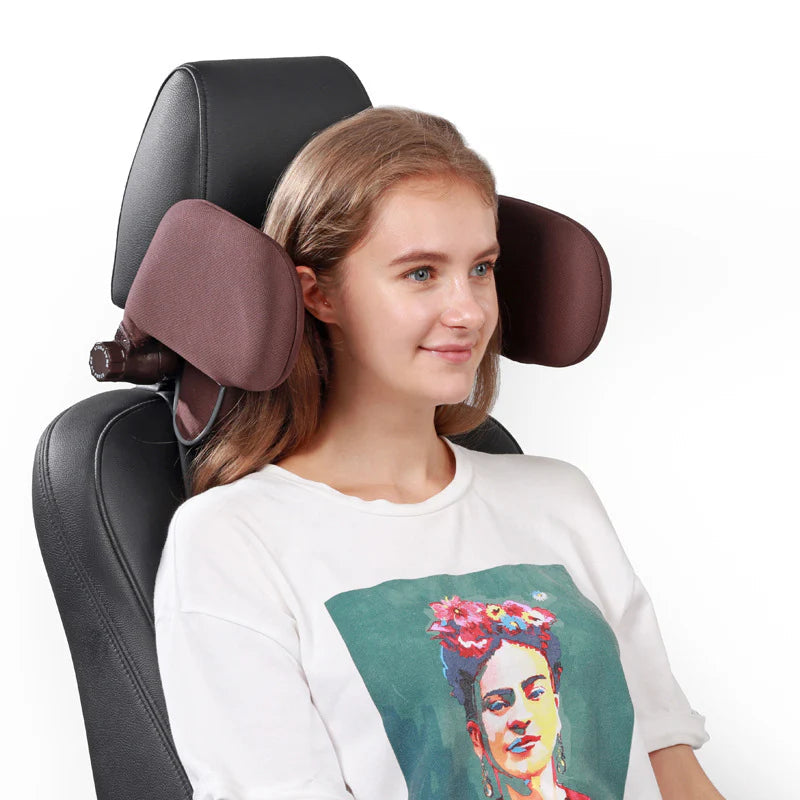 Car Neck Pillow U-Shape Adjustable Strap & Removable Cover