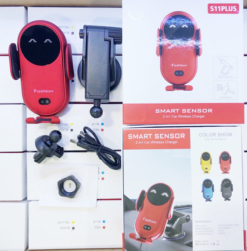 Car Phone Holder 15W Fast Wireless Auto Clamp