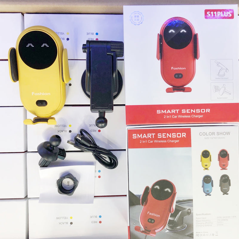 Car Phone Holder 15W Fast Wireless Auto Clamp