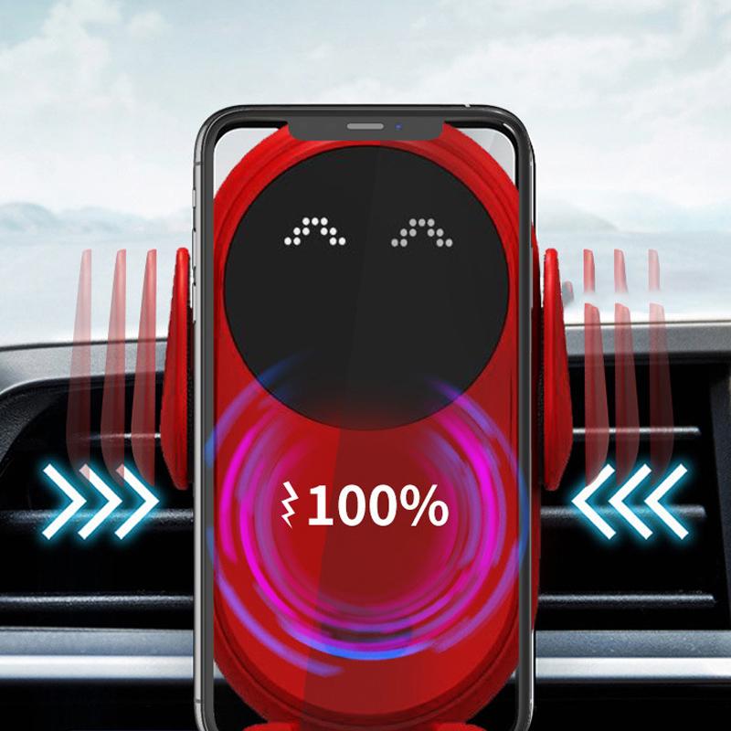 Car Phone Holder 15W Fast Wireless Auto Clamp