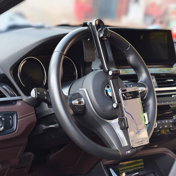 Car Phone Mount 1080° Rotation Curved Base One-Handed Use