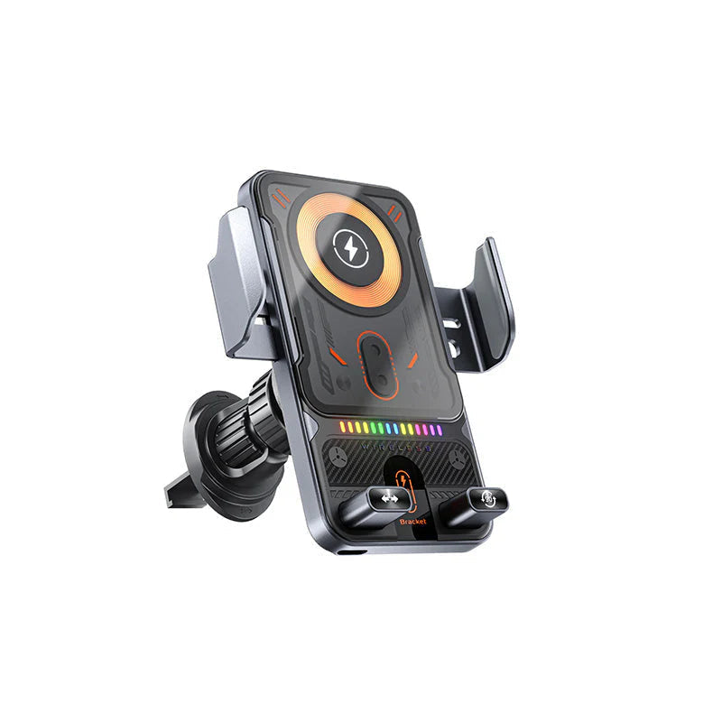 Car Phone Mount 15W Wireless Auto Clamp Vent Clip