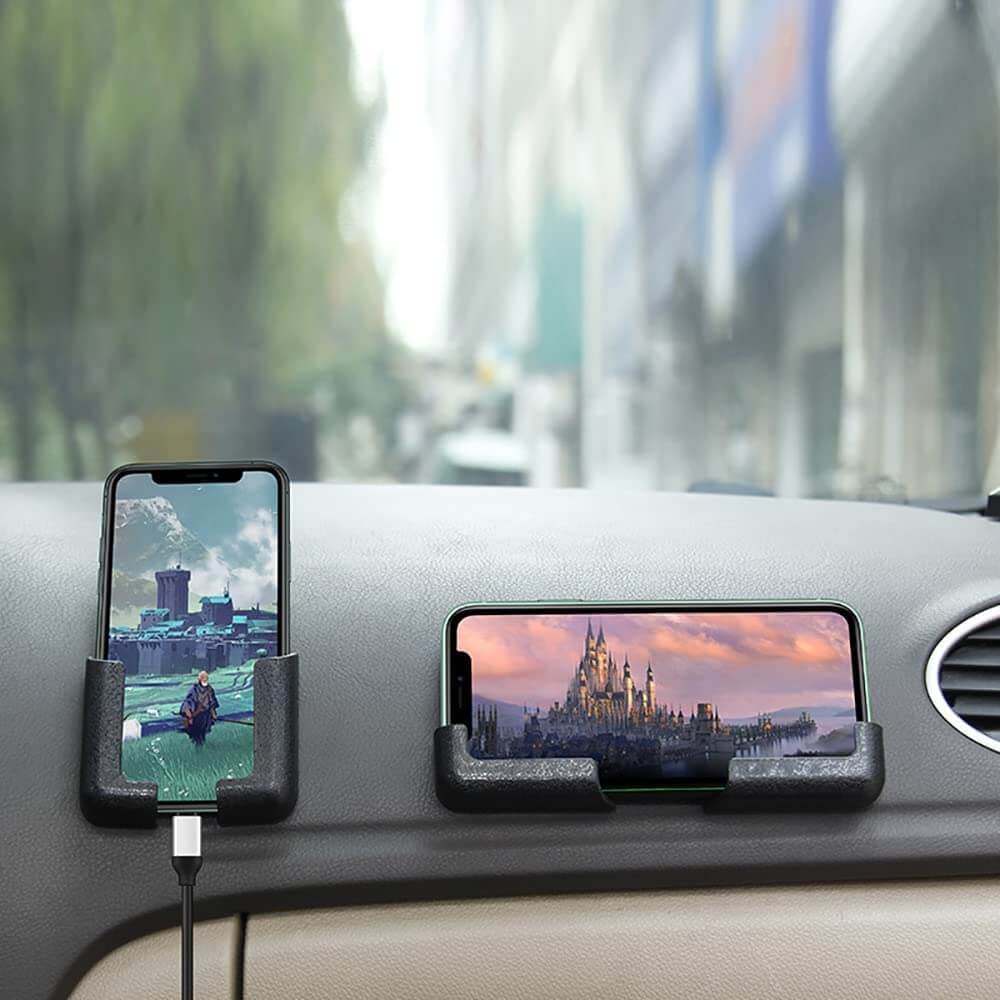 Car Phone Mount Adjustable Horizontal & Vertical Self-Adhesive