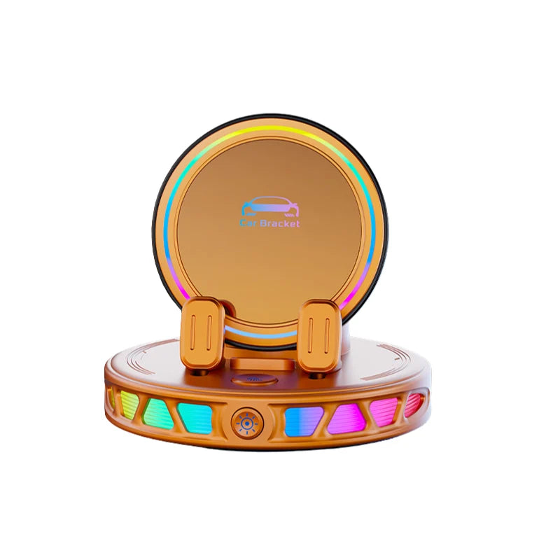 Car Phone Mount Automatic One-Hand Clamping RGB Lighting
