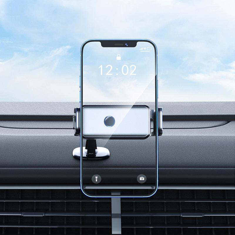 Car Phone Mount One-Touch Auto Lock 360 Degree Rotation
