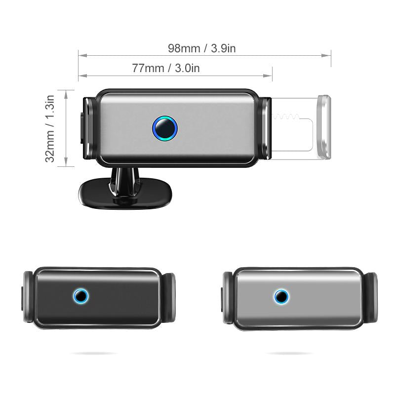 Car Phone Mount One-Touch Auto Lock 360 Degree Rotation
