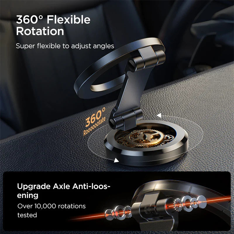Car Phone Mount Strong Magnetic 360° Rotatable Foldable