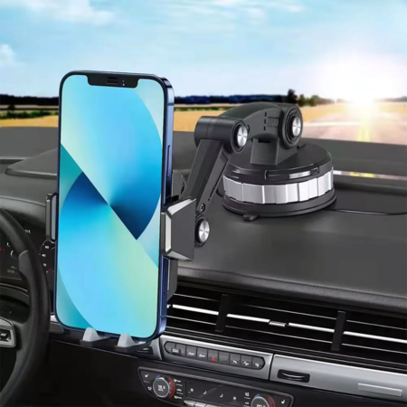Car Phone Mount Strong Suction 360° Rotation One-Hand Operation