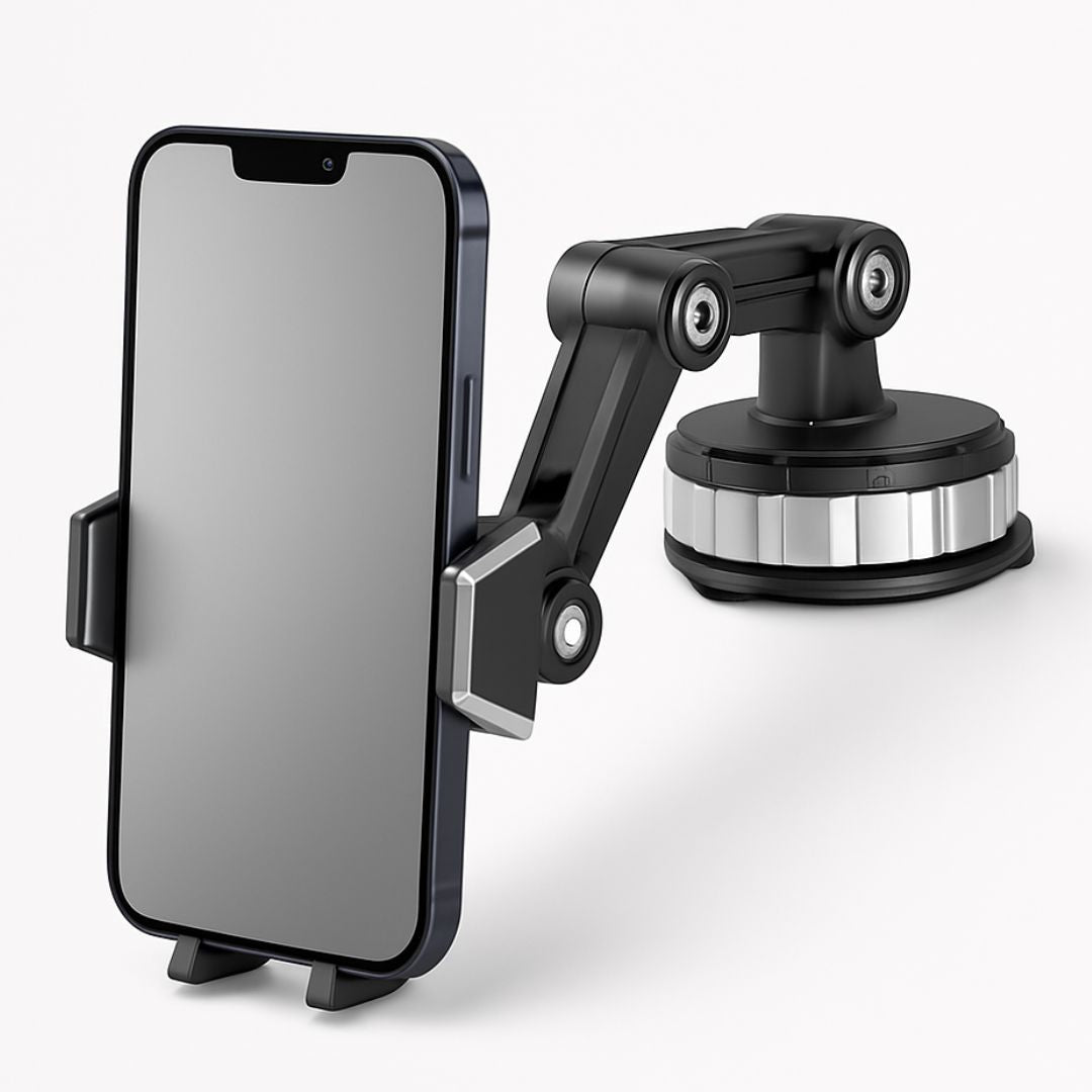 Car Phone Mount Strong Suction 360° Rotation One-Handed Release
