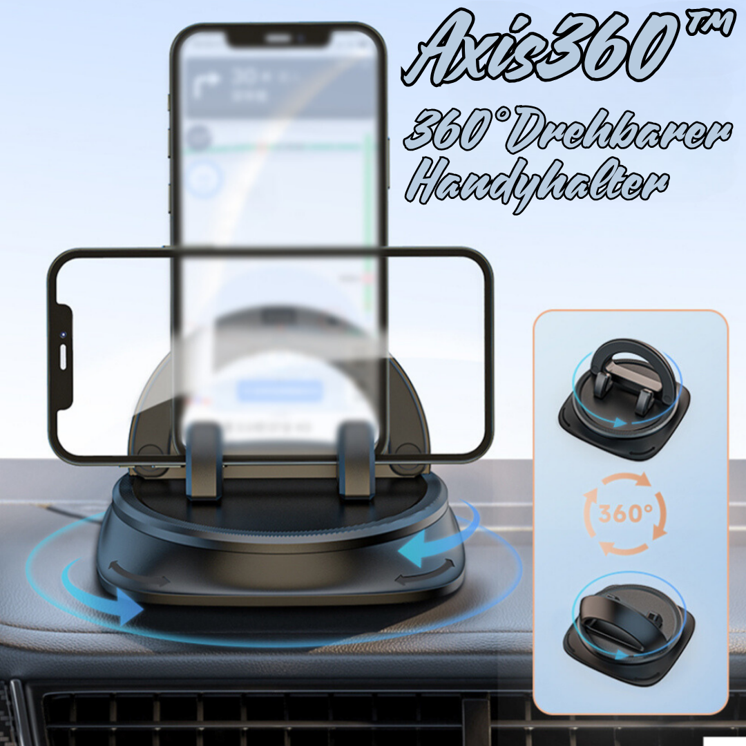 Car Phone Mount Universal 360-Degree Rotation One-Handed Quick Release