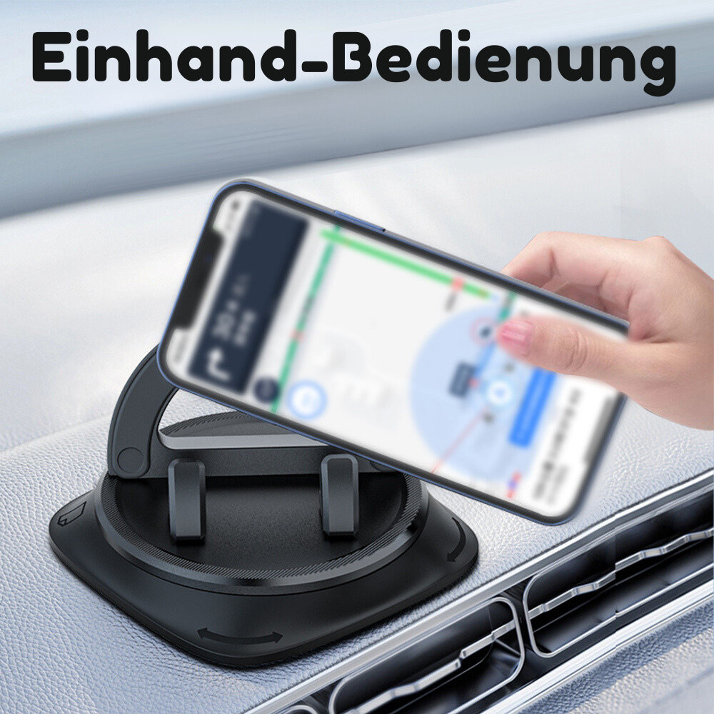 Car Phone Mount Universal 360-Degree Rotation One-Handed Quick Release