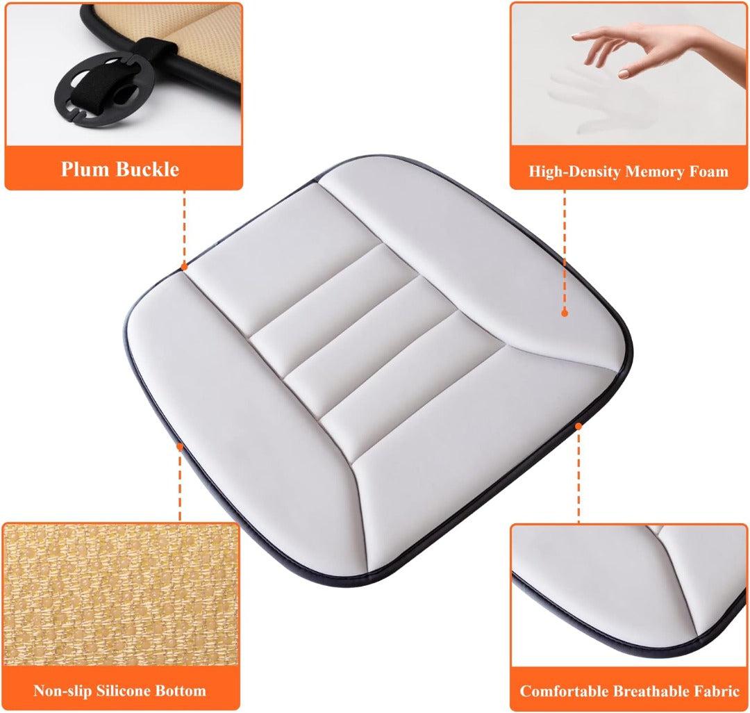 Car Seat Cushion Ergonomic Memory Foam & Silicone Gel