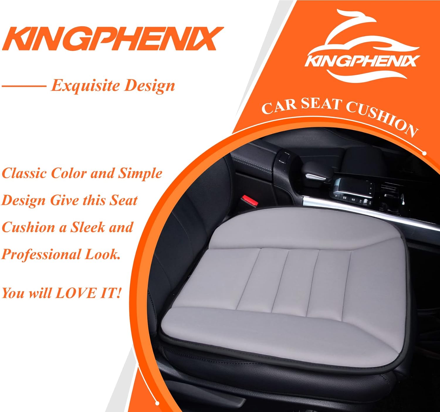 Car Seat Cushion Ergonomic Memory Foam & Silicone Gel