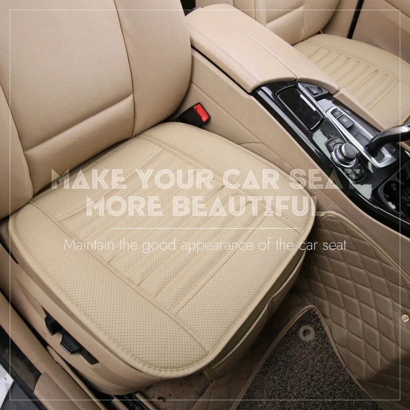 Car Seat Cushion Ergonomic Tailbone Support Ventilated PU Leather