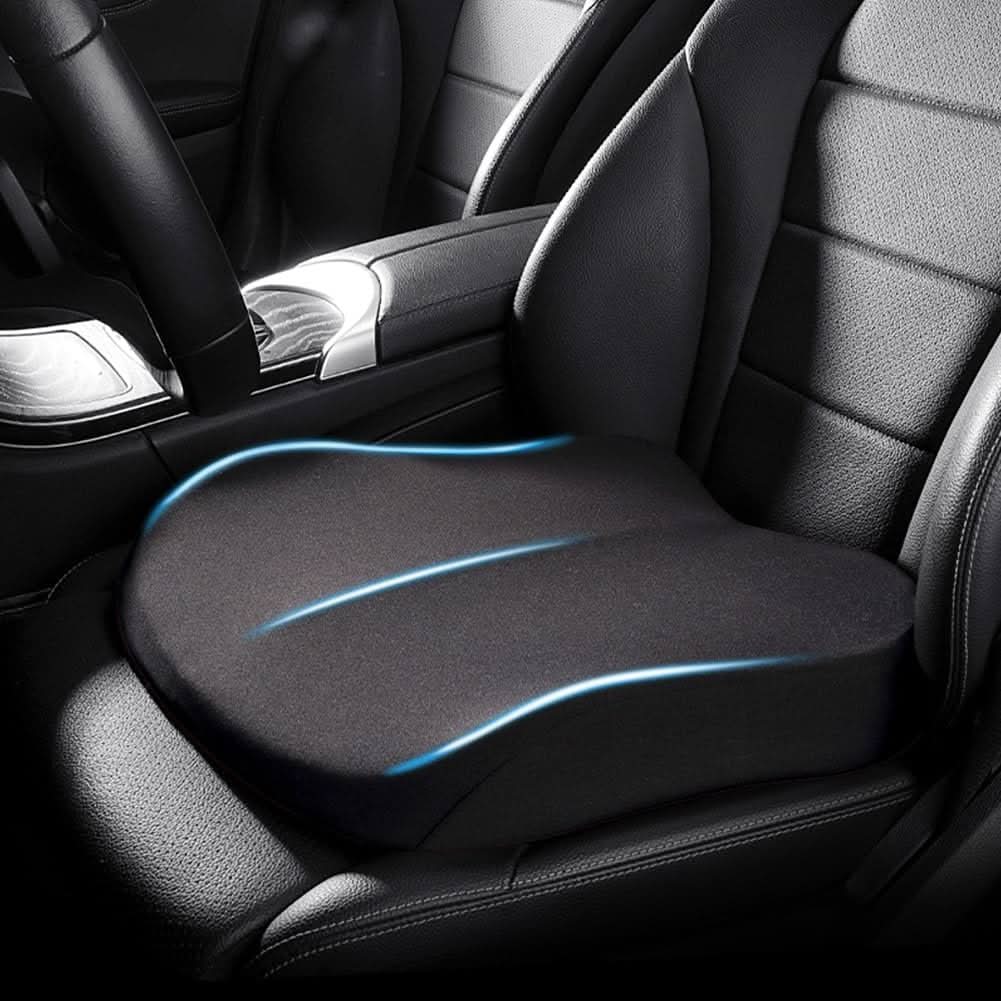 Car Seat Cushion Memory Foam Breathable Cotton Non-Slip