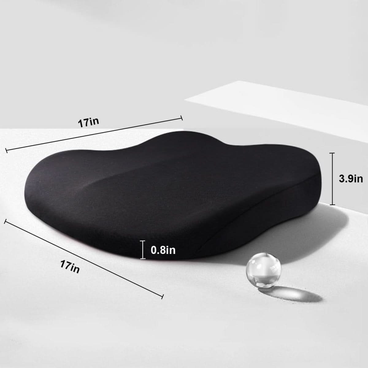 Car Seat Cushion Memory Foam Breathable Cotton Non-Slip