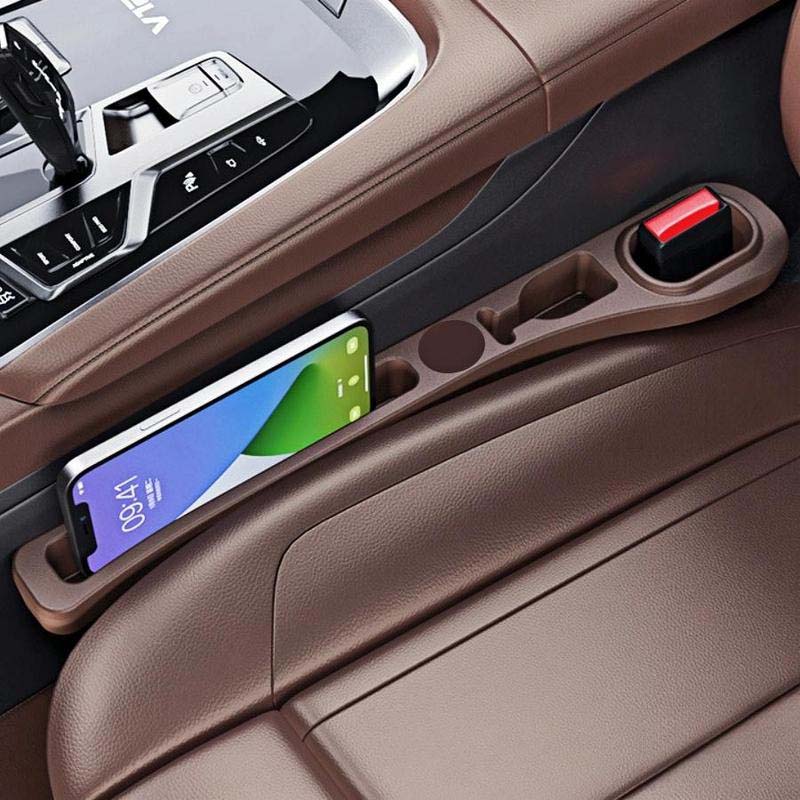 Car Seat Gap Filler Faux Leather Phone Storage