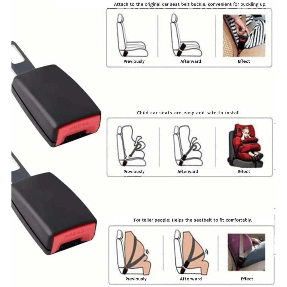 Car Seatbelt Extender Universal Stainless Steel 10 Inch