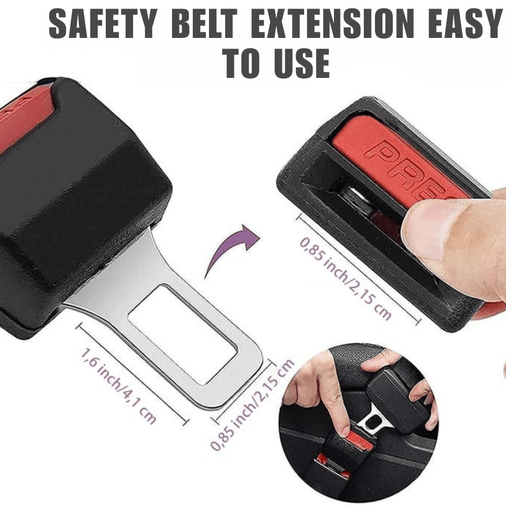 Car Seatbelt Extender Universal Stainless Steel 10 Inch