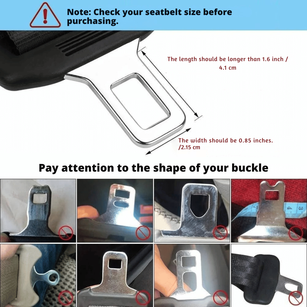 Car Seatbelt Extender Universal Stainless Steel 10 Inch