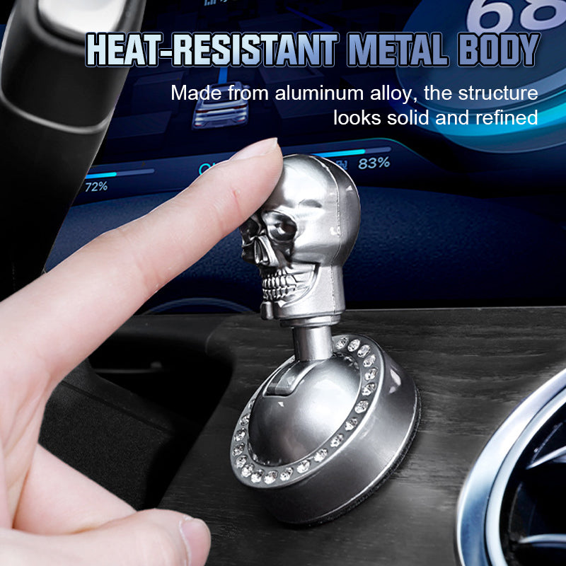 Car Start Button Cover 3D Skull Rhinestone Aluminum Alloy