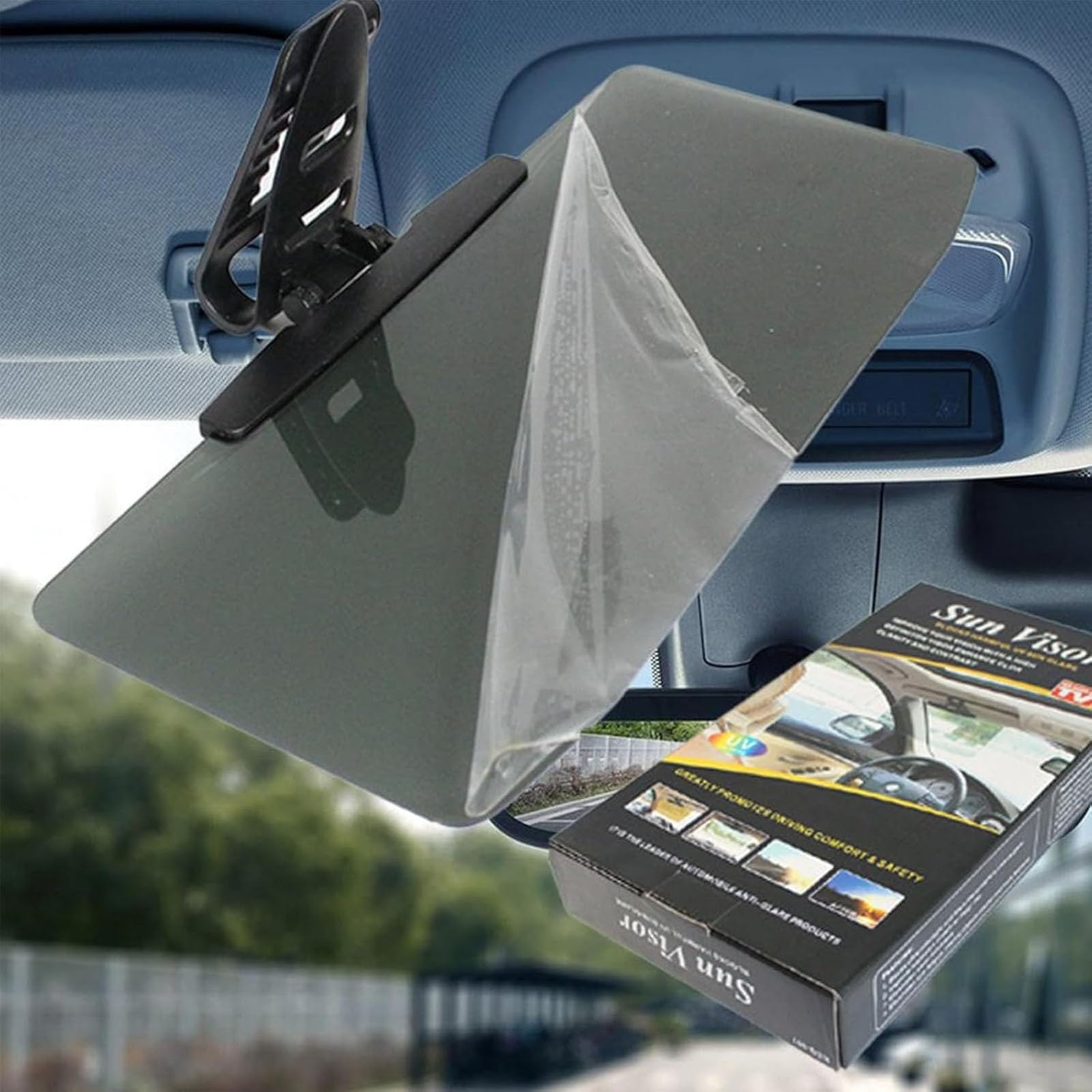 Car Sun Visor Extender Polarized Acrylic Universal Clamp