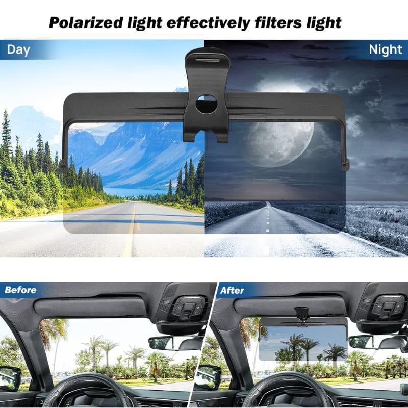 Car Sun Visor Extender Polarized Acrylic Universal Clamp
