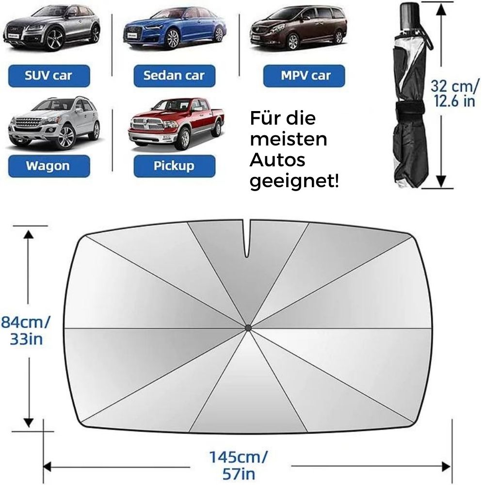 Car Sunshade 360° Rotating Handle Foldable UV Protection