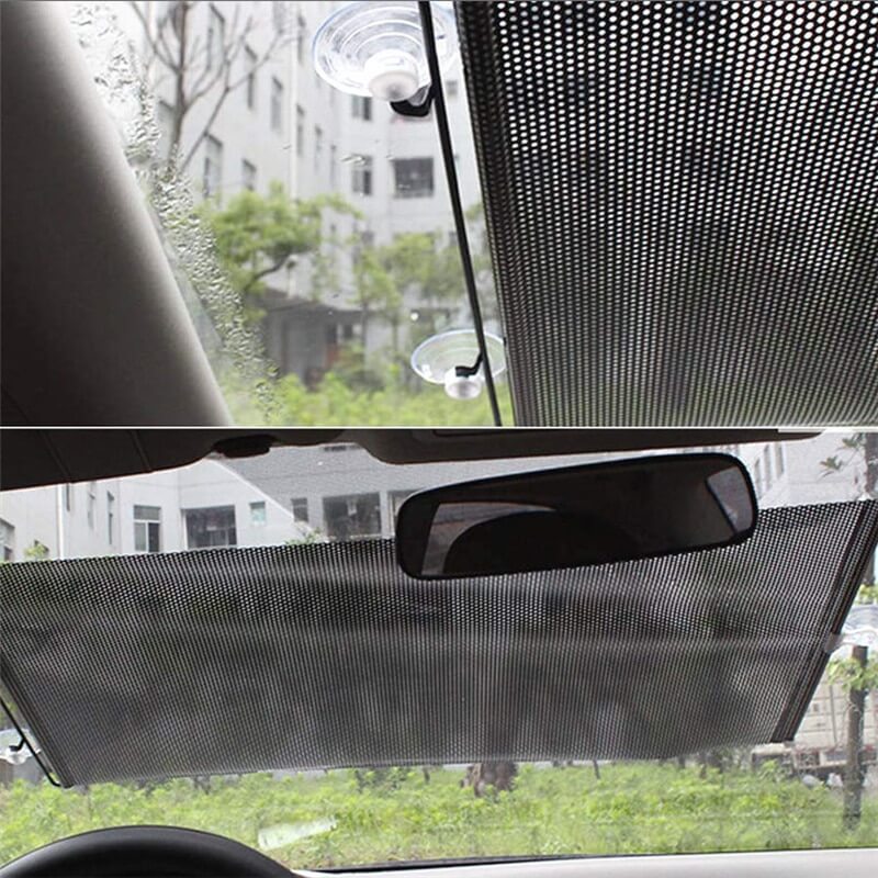 Car Sunshade Extendable One-Hand Suction Cup