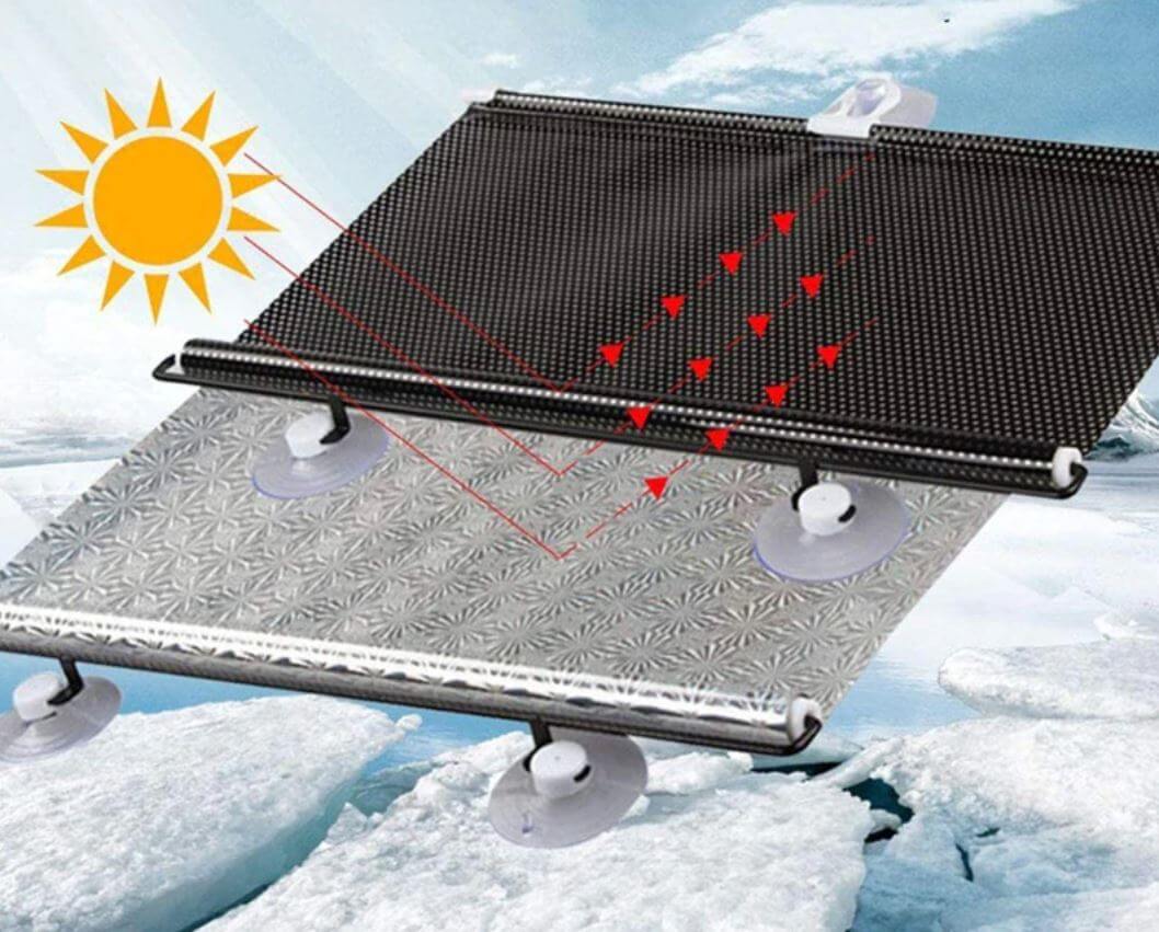Car Sunshade Retractable Suction Cup UV Protection