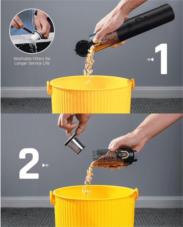 Car Vacuum Cordless Powerful Suction 30-Min Runtime