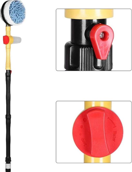 Car Wash Brush Rotating Water Powered Chenille Head
