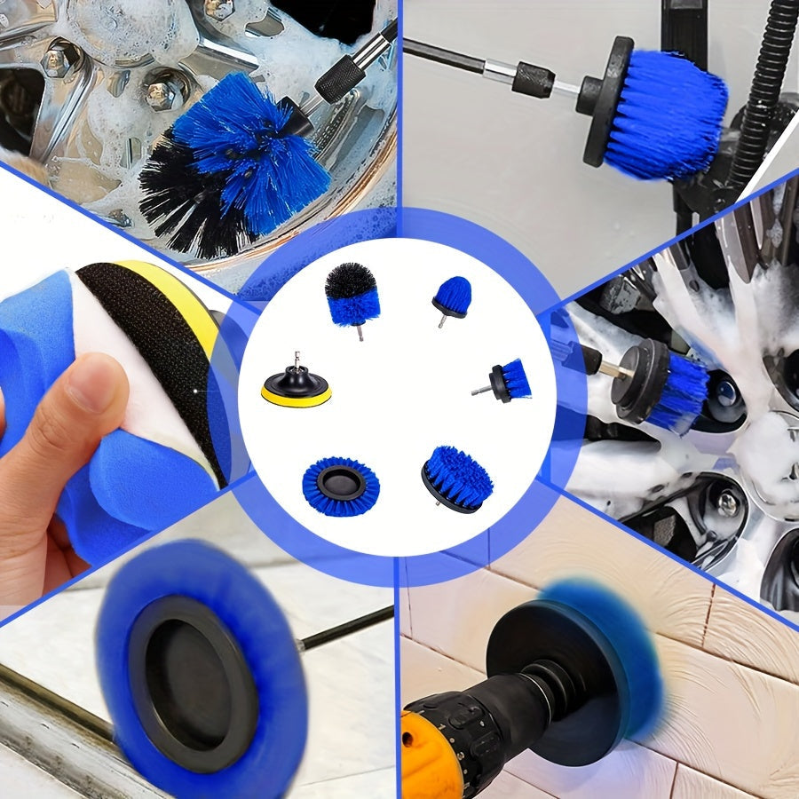 Car Wash Brush Set 28 Piece Drill Adapter Carrying Bag