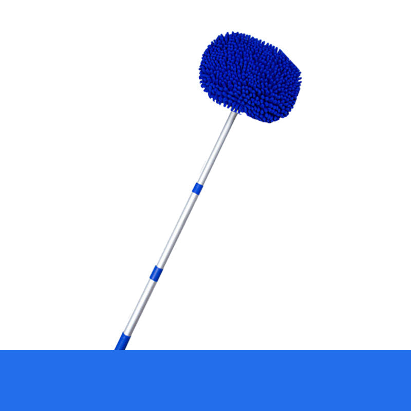 Car Wash Brush Telescopic Twist-Lock Handle & Rotating Microfiber Head