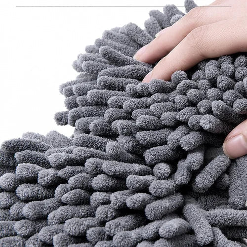Car Wash Mop Telescopic Aluminum Double-Layer Microfiber Rotating Head