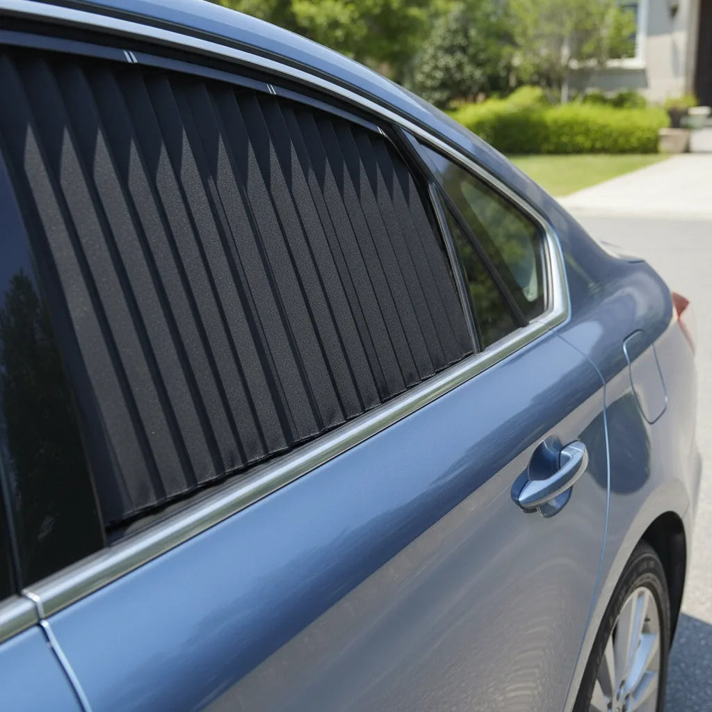 Car Window Sunshade Magnetic Attachment Heat-Reducing Privacy 2-Piece